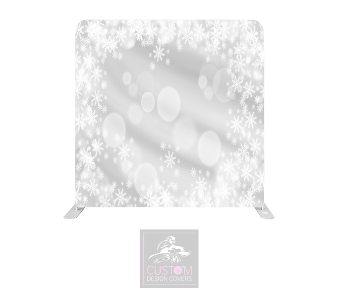 Snowflake Bokeh Lycra Pillowcase Backdrop Cover