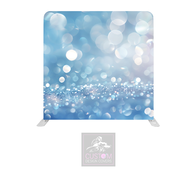 Blue Bokeh Pillowcase Backdrop Cover