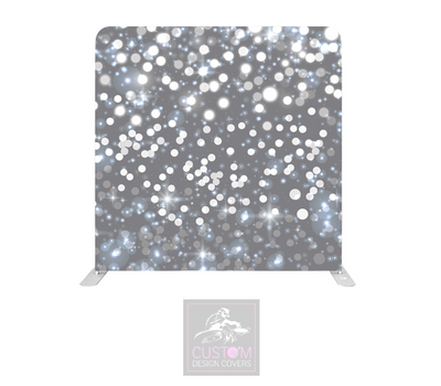 Silver Sparkle Lycra Pillowcase Backdrop Cover