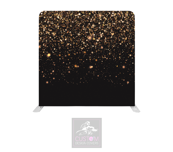 Golden Glitter Drop Lycra Pillowcase Backdrop Cover (DOUBLE SIDED)