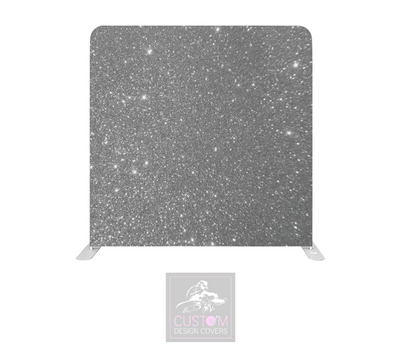 Grey Sparkle Lycra Pillowcase Backdrop Cover (DOUBLE SIDED)