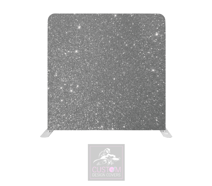 Grey Sparkle Lycra Pillowcase Backdrop Cover (DOUBLE SIDED)