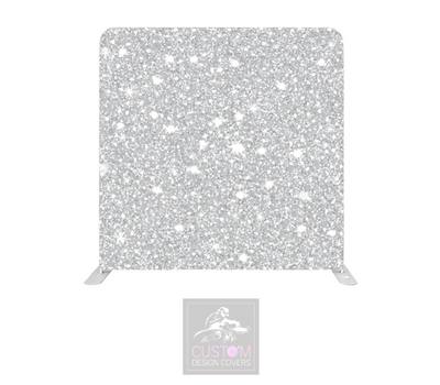 Silver Sparkle Lycra Pillowcase Backdrop Cover