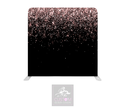 Pink Glitter Fade on Black Lycra Pillowcase Backdrop Cover