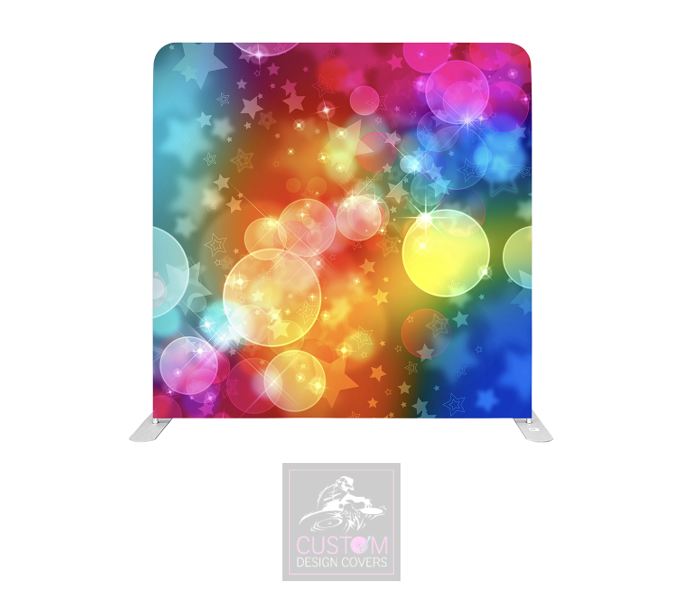 Rainbow Sparkle Lycra Pillowcase Backdrop Cover