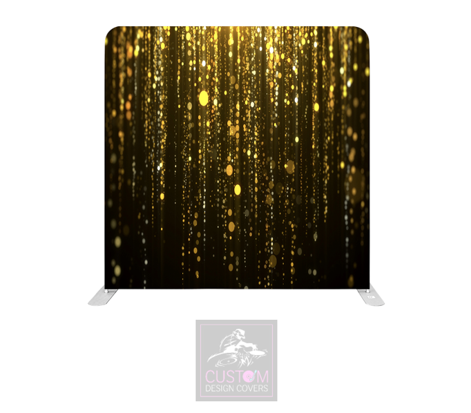 Black & Gold Abstract Lycra Pillowcase Backdrop Cover