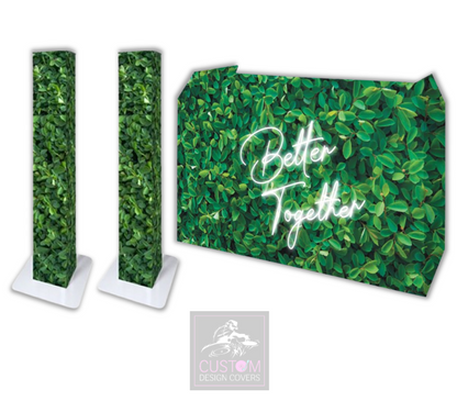 Spiraea Leaves Better Together Lycra DJ Booth Cover  (PACKAGE BUNDLE)