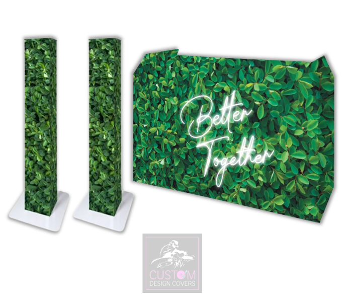 Spiraea Leaves Better Together Lycra DJ Booth Cover  (PACKAGE BUNDLE)