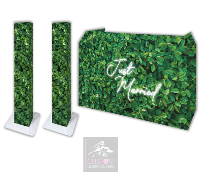 Spiraea Leaves Just Married Lycra DJ Booth Cover (PACKAGE BUNDLE)