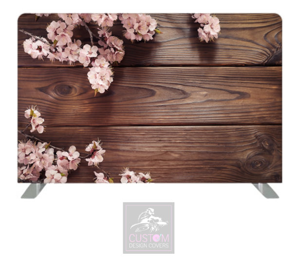 Spring Flowers on Rustic Pillowcase Backdrop Cover