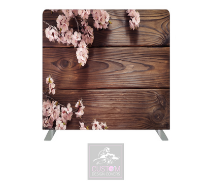 Spring Flowers on Rustic Pillowcase Backdrop Cover (DOUBLE SIDED)