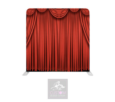 Red Curtain Lycra Pillowcase Backdrop Cover
