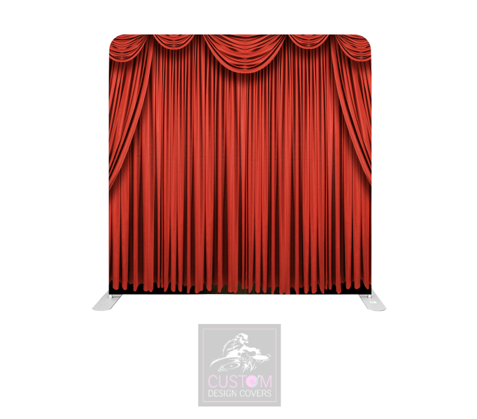 Red Curtain Lycra Pillowcase Backdrop Cover (DOUBLE SIDED)
