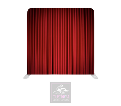 Red Curtain Lycra Pillowcase Backdrop Cover (DOUBLE SIDED)