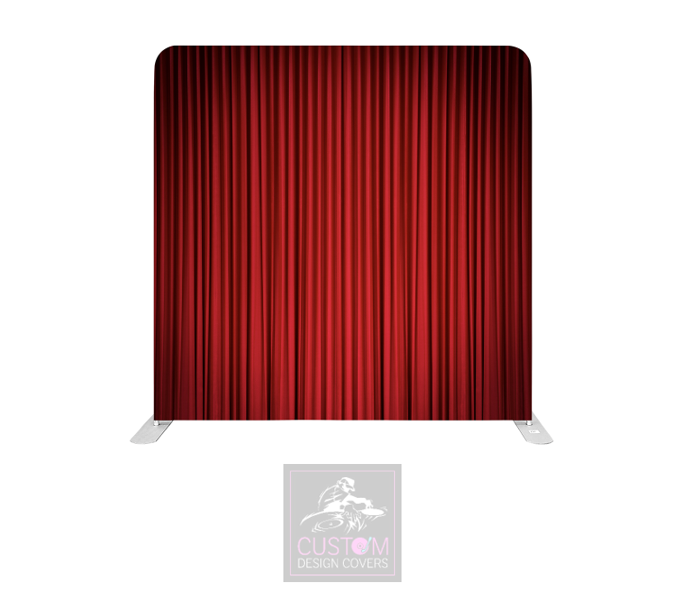 Red Curtain Lycra Pillowcase Backdrop Cover (DOUBLE SIDED)