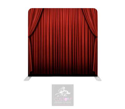 Red Curtain Lycra Pillowcase Backdrop Cover