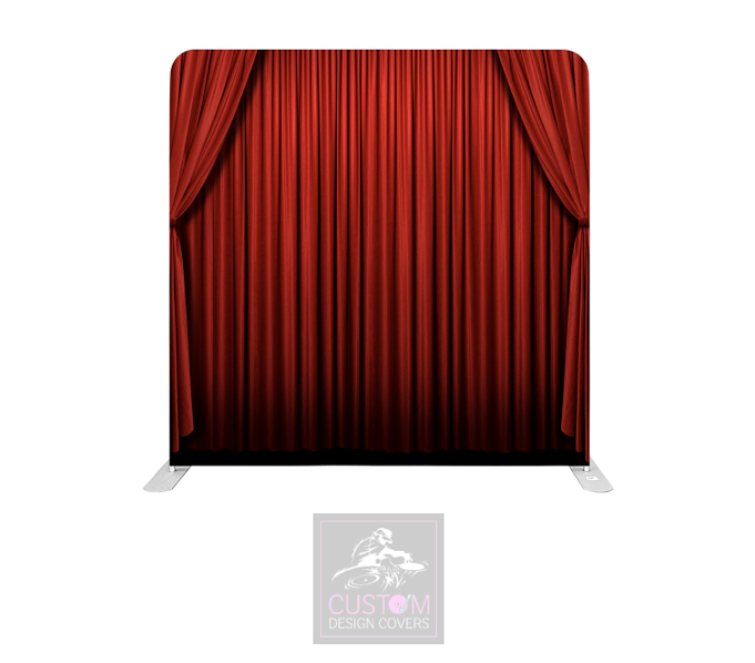 Red Curtain Lycra Pillowcase Backdrop Cover (DOUBLE SIDED)