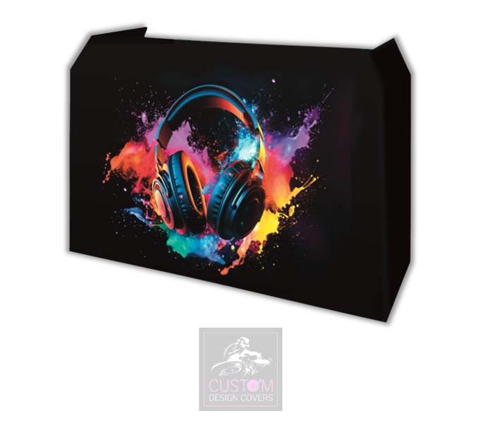 Dj Computer Covers The Colour Of Music Lycra DJ Booth Cover – Custom Design Covers