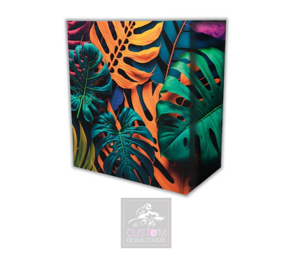 Tropical Leaves Lycra DJ Booth Cover