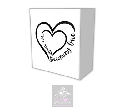 Two Hearts Become One *WHITE* Lycra DJ Booth Cover