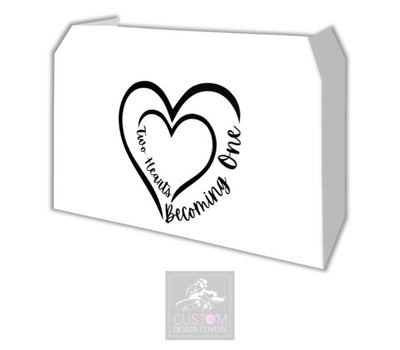 Two Hearts Become One - WHITE Lycra DJ Booth Cover