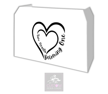 Two Hearts Become One - WHITE Lycra DJ Booth Cover
