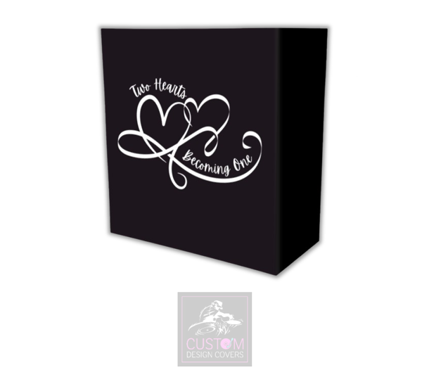 Two Hearts Become One *BLACK* Lycra DJ Booth Cover