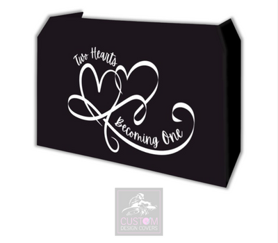 Two Hearts Become One *BLACK* Lycra DJ Booth Cover