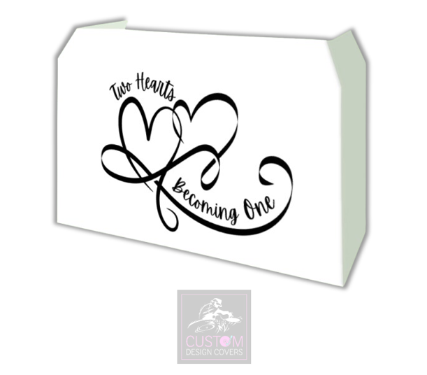 Two Hearts Become One - WHITE Lycra DJ Booth Cover