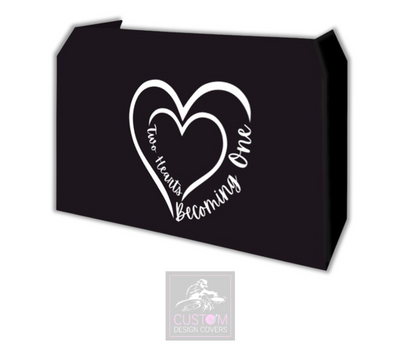 Two Hearts Become One *BLACK* Lycra DJ Booth Cover