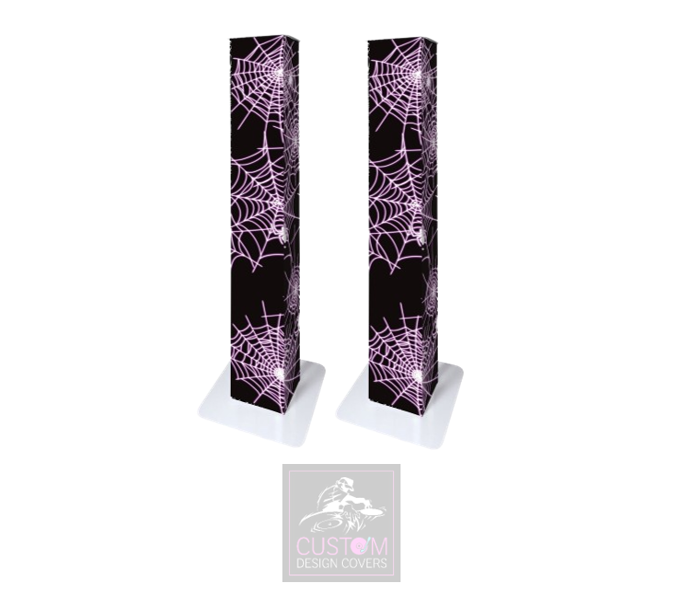 Halloween UV Effect Spider Web Lycra Podiums (PAIR)