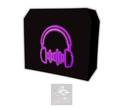 UV Effect Purple Headphones Lycra DJ Booth Covers