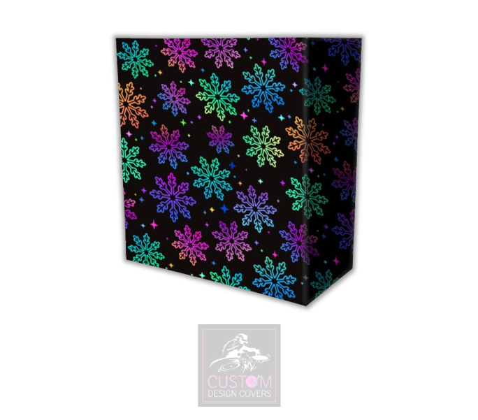 UV Effect Snowflakes Lycra DJ Booth Cover