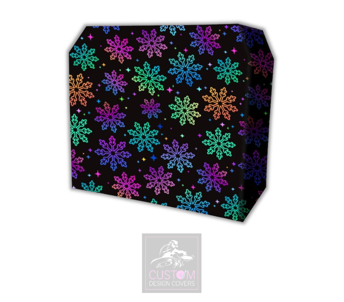 UV Effect Snowflakes Lycra DJ Booth Cover 