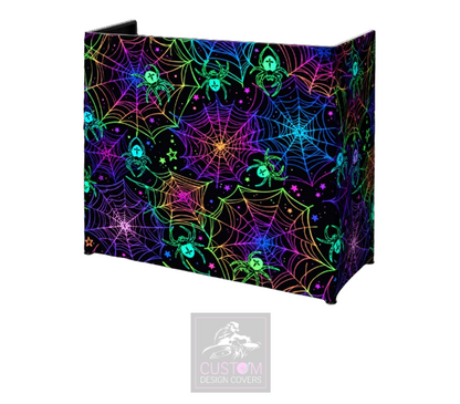 Halloween UV Effect Spiders Web Lycra DJ Booth Cover