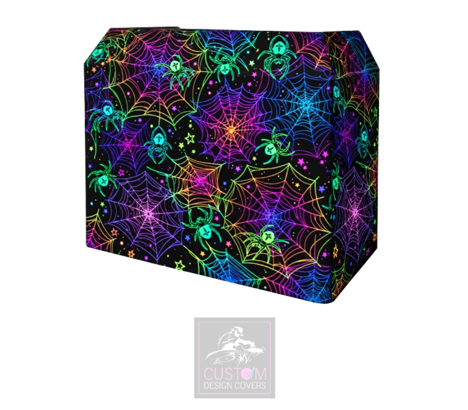 Halloween UV Effect Spiders Web Lycra DJ Booth Cover