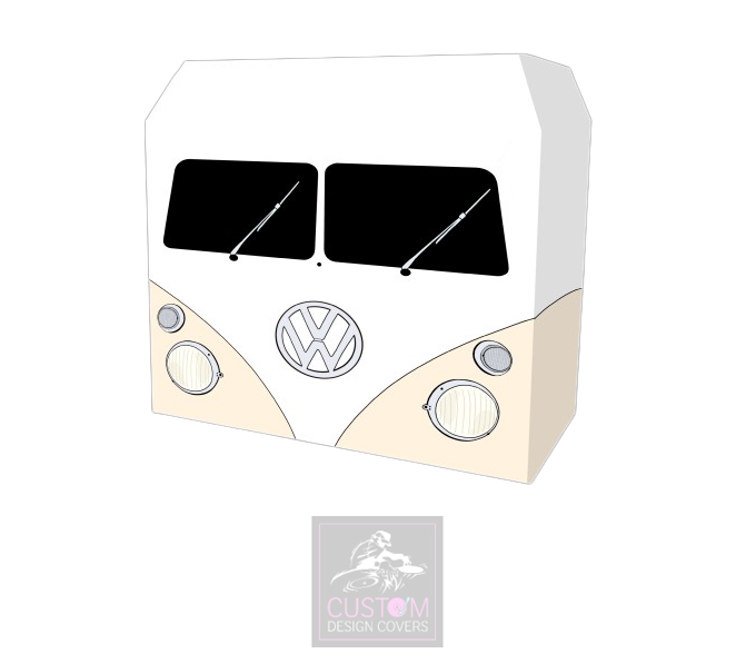 VW Camper CREAM Lycra DJ Booth Cover