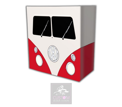 VW Camper RED Lycra DJ Booth Cover