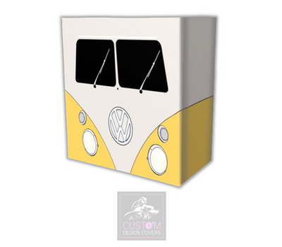VW Camper YELOW Lycra DJ Booth Cover