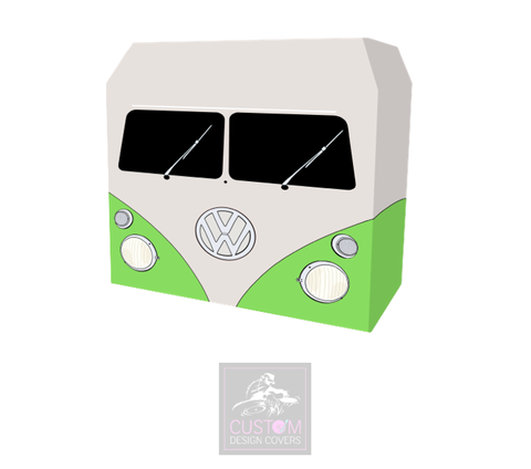 VW Camper GREEN Lycra DJ Booth Cover
