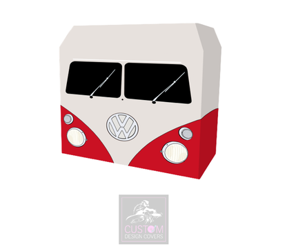 VW Camper RED DJ Booth Cover-MKII