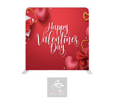 Happy Valentines Day Lycra Pillowcase Backdrop Cover (DOUBLE SIDED)