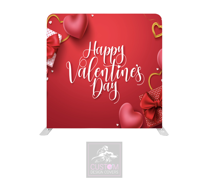 Happy Valentines Day Lycra Pillowcase Backdrop Cover (DOUBLE SIDED)
