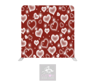 Red Hearts Pillowcase Backdrop Cover (DOUBLE SIDED)
