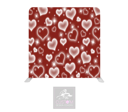 Red Hearts Pillowcase Backdrop Cover (DOUBLE SIDED)