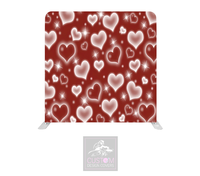 Red Hearts Pillowcase Backdrop Cover (DOUBLE SIDED)
