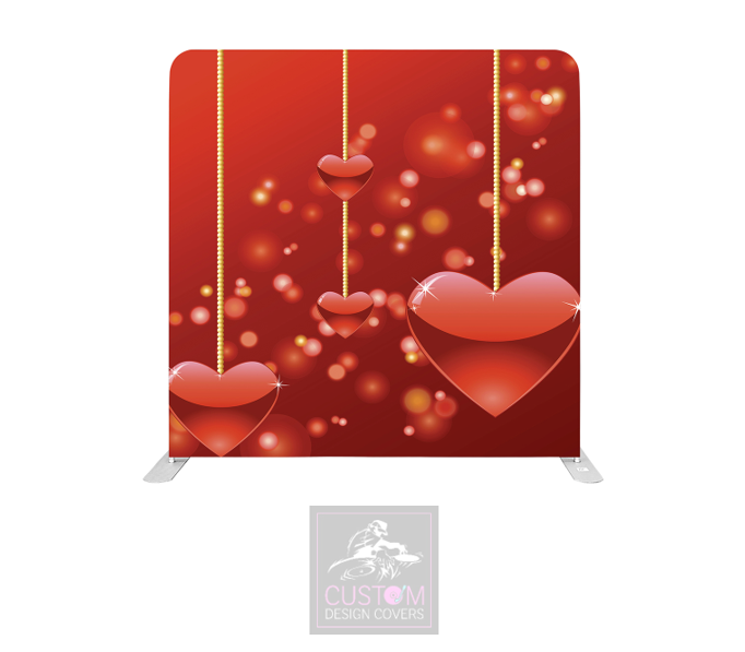 Hanging Hearts Lycra Pillowcase Backdrop Cover (DOUBLE SIDED)