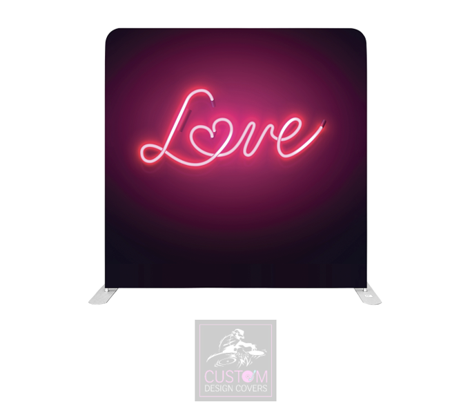 Love Neon Effect Lycra Pillowcase Backdrop Cover (DOUBLE SIDED)