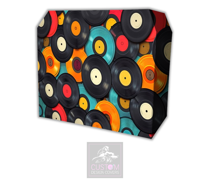 Vinyl Records Lycra DJ Booth Cover