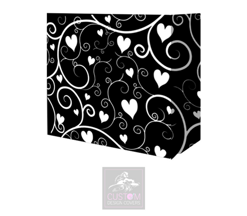 White Hearts & Vines Lycra DJ Booth Cover